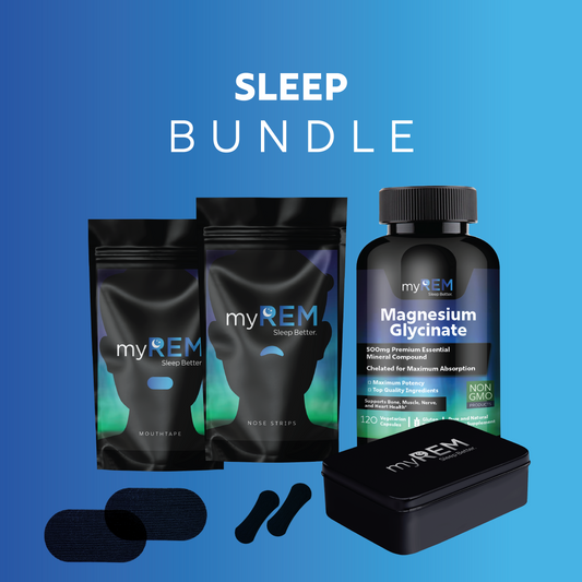 MyRem Sleep Bundle (Mouth Tape, Nosestrips, Magnesium, Tin)